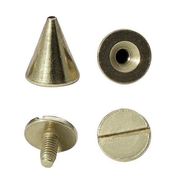 Винт кобурный металл ⌀9.5 мм, h11 мм, золото, металл конус, 50 шт