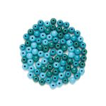 Бусины дерево бирюзовый микс, 10 мм, 47 шт, Glorex /TOS/