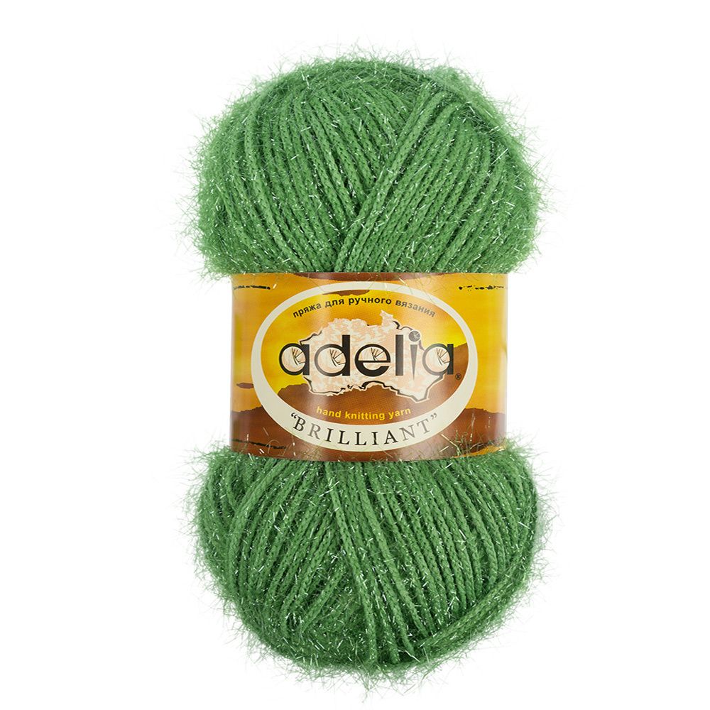 Пряжа Adelia Brilliant / уп.10 мот. по 50г, 90м, 09 св.зеленый