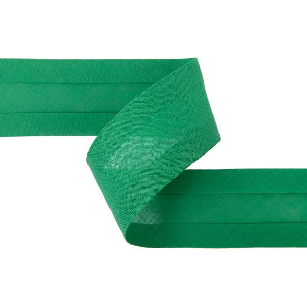 Косая бейка хлопковая 40 мм / 5 шт по 5.4 метра, №060 зеленый, Gamma GK-40C