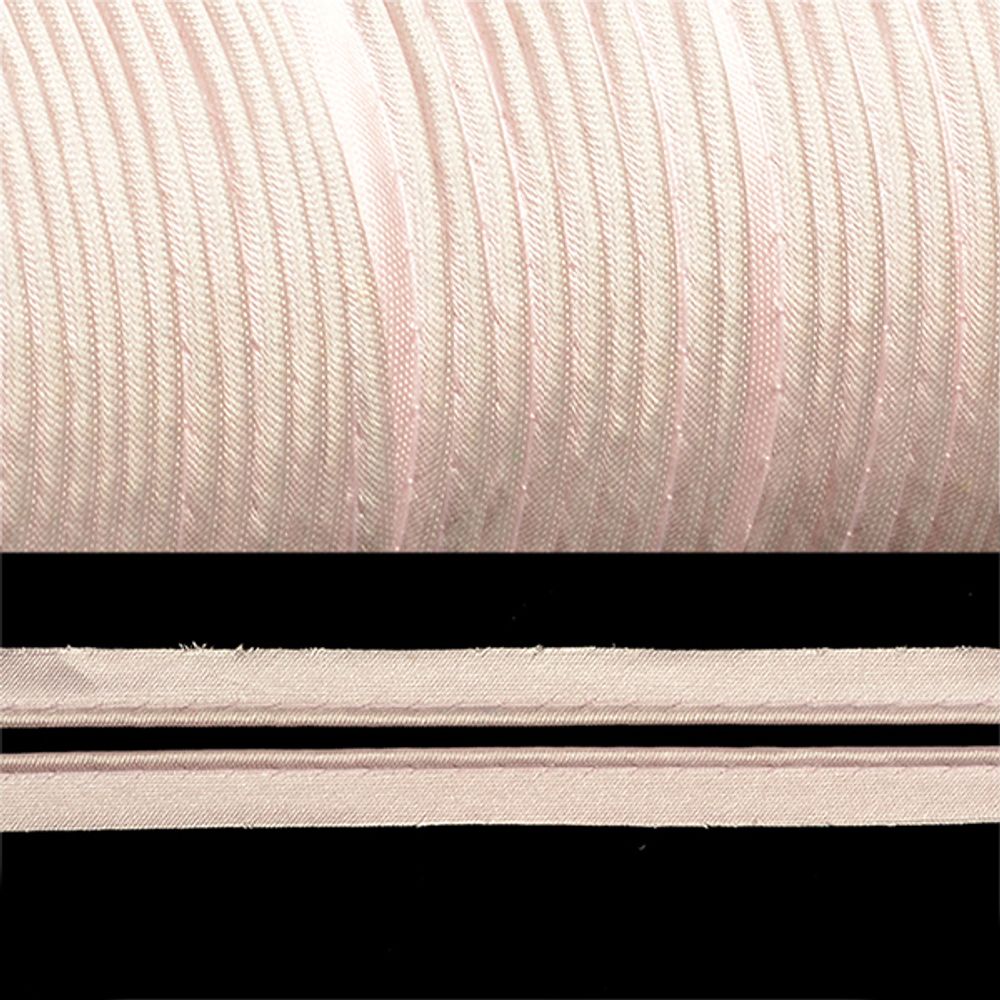 Кант атласный отделочный 11 мм, цв.F132 (044) розовый, 68.5 м