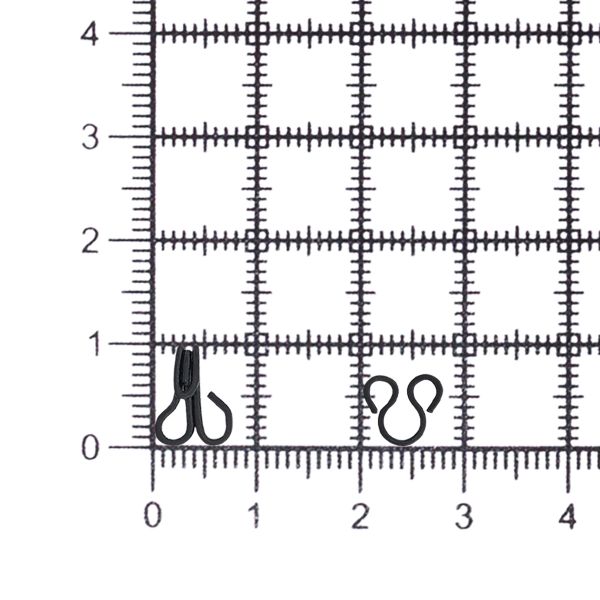 Крючки пришивные 12х7 мм, №1, оксид, 0300-4005