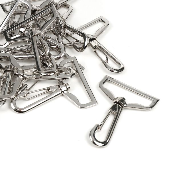 Карабин металл 38.0 мм (in), JX.79841, цв. никель, уп.50 шт