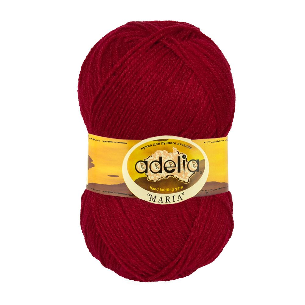 Пряжа Adelia Maria / уп.10 мот. по 50г, 227м, 09 бордовый