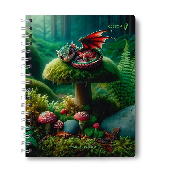 Тетрадь ученическая общая, A5 96 л. на гребне 65 г/м², белизна 100 %, 4 шт, клетка, 01201 МИКС - Мир увлечений, Светоч Т115