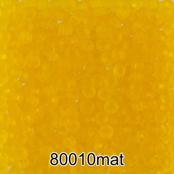 Бисер Preciosa 10/0 (2.3 мм), 500 г, 80010 mat (Ф640) желтый мат.