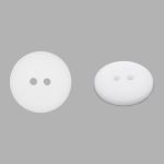 Пуговицы на 2 прокола 28L (18мм), пластик (White (белый)), CR-K18M, 144 шт