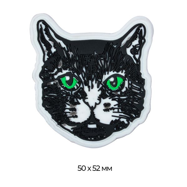 Аппликация пришивная WJ1320 BLACK CAT 5х5,2см, 20шт