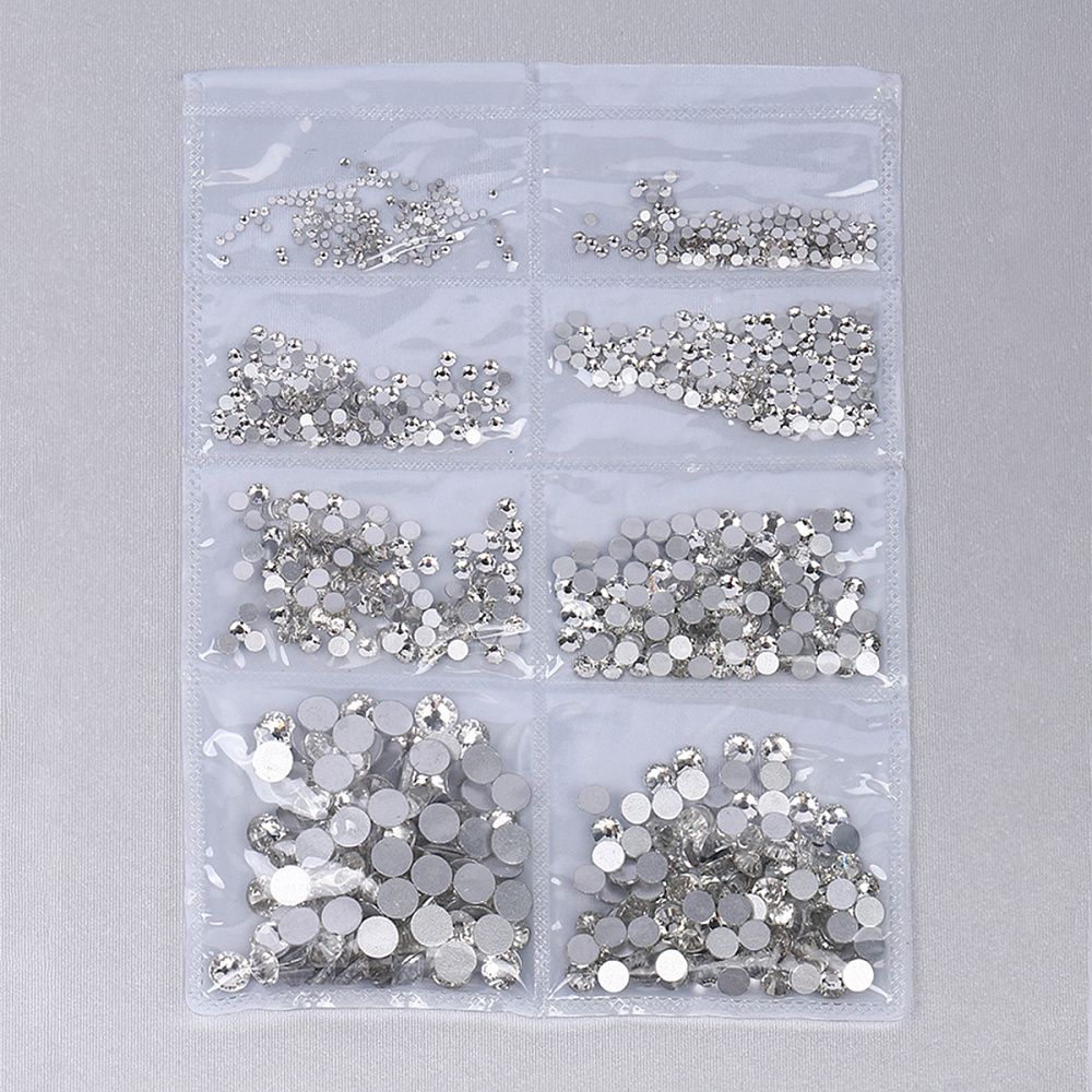 Стразы холодной фиксации TBY.MIX 1 цв.серебро уп.1000 шт