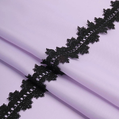 Кружево гипюр (плетёное) 40 мм / 13.7 метров, черный, 3AR1417