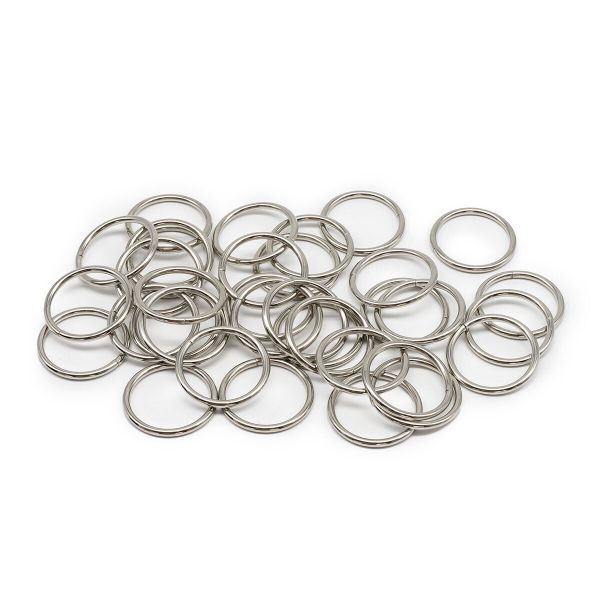 Кольцо разъемное металл in ⌀35 мм (42 мм внешн.), никель, 816-008, 100 шт