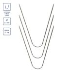 Спицы чулочные металл гибкие ⌀2.5 мм, 21 см, никель, Gamma KNF-3