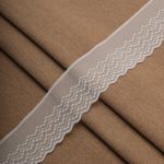 Кружево эластичное (стрейч) 42 мм / 22.86 метра, белый, 3AR2758