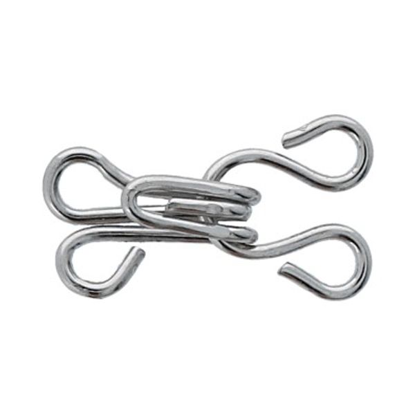 Крючки пришивные 20 мм, 24 шт, никель, Gamma HE-3