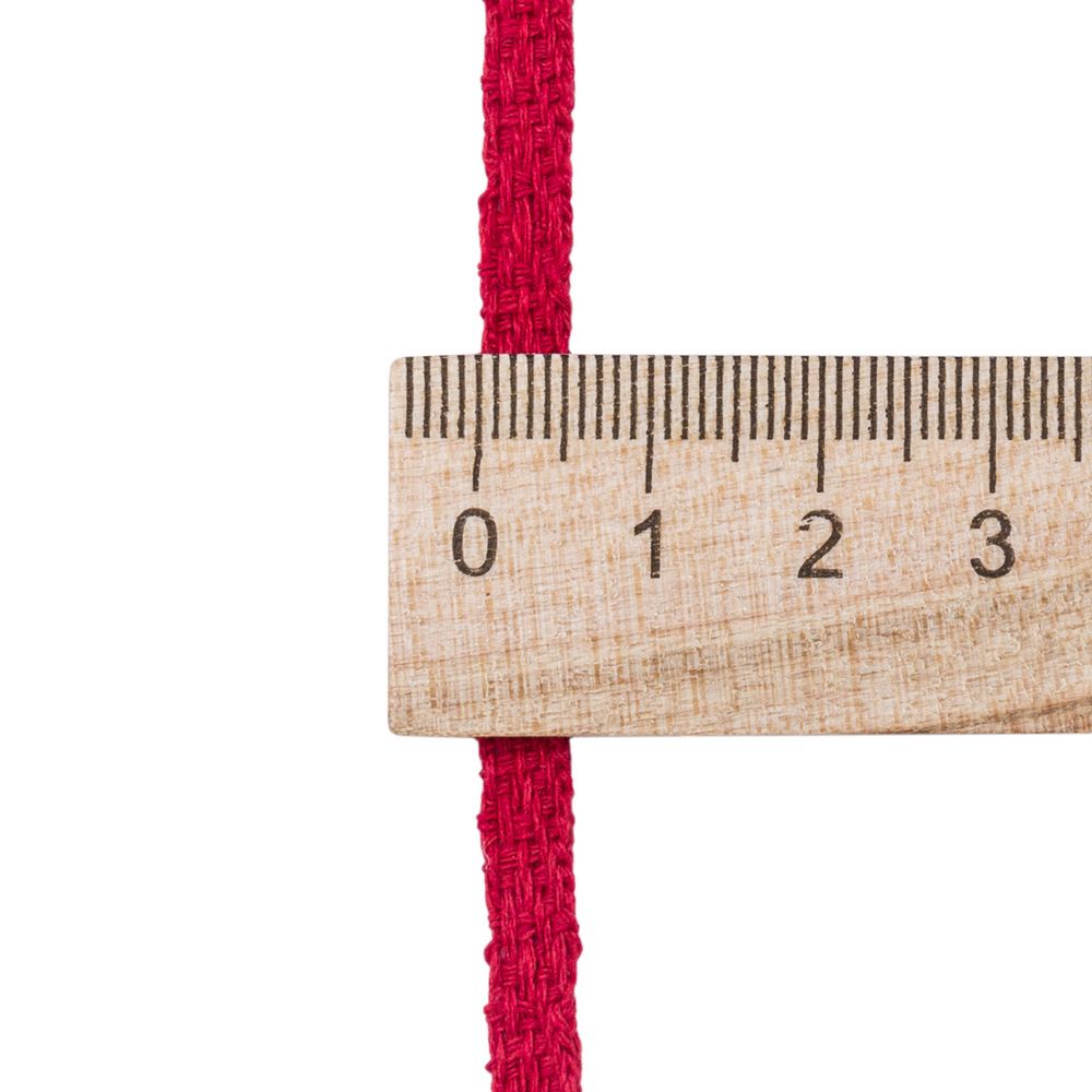 Тесьма (лента) киперная (100 х/б) 5 мм / 25 метров, рис. 9790, 1.4 г/м, красный, С3865Г17/1