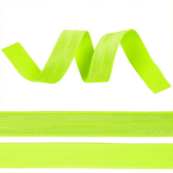 Резинка бельевая (окантовочная) блестящая 15.0 мм / 50 метров, F229 ярк.салатовый