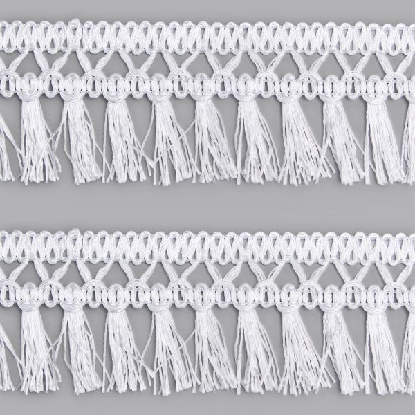 Бахрома отделочная 50.0 мм / 25 метров, кисти, а502 белый