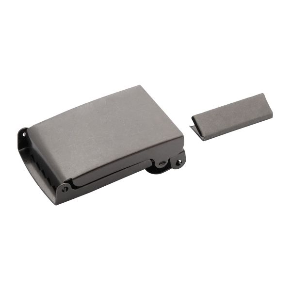 Пряжка ременная на стропу 38х52 мм, с наконечником, черный никель, 10 шт