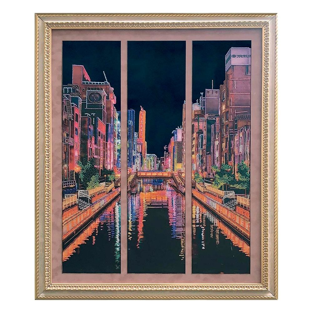 Набор для вышивания бисером Нова Слобода, Огни большого города45х68см