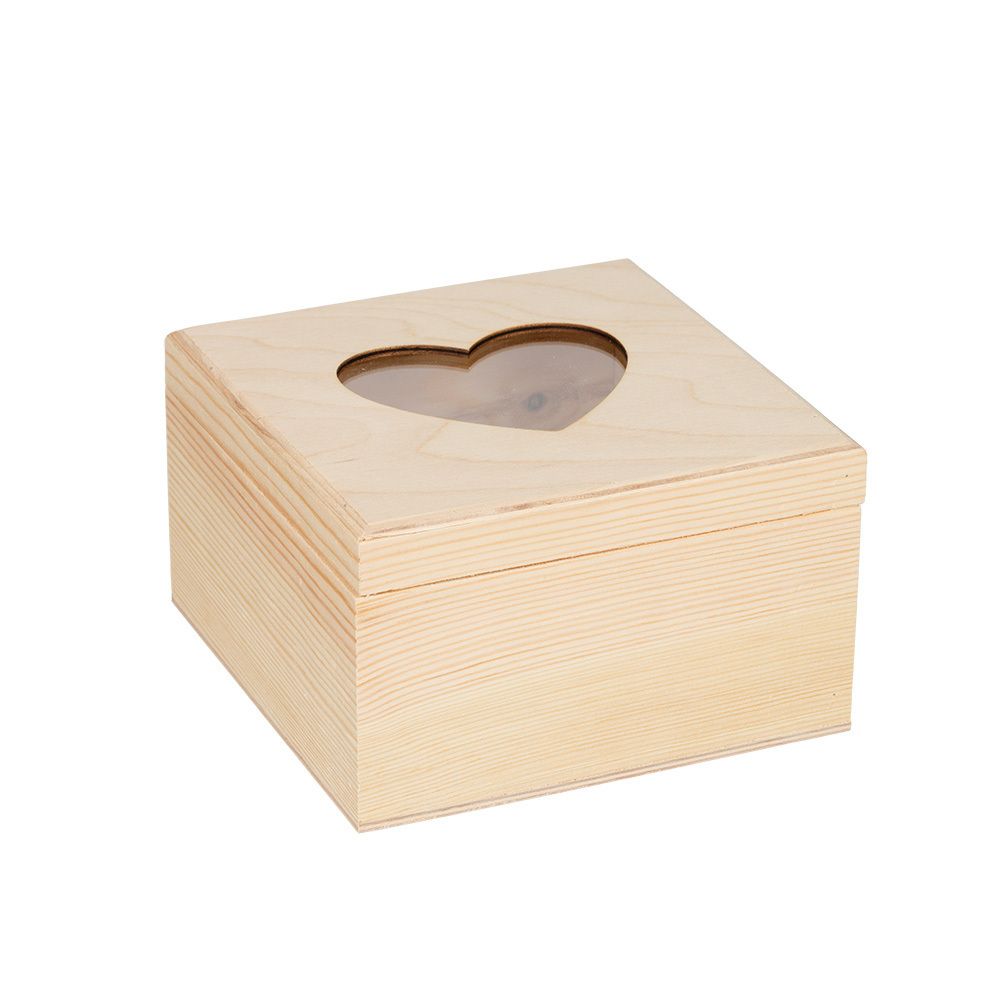 Заготовка деревянная Шкатулка с сердцем, сосна, 16х6х9 см, ВД-737 Mr.Carving