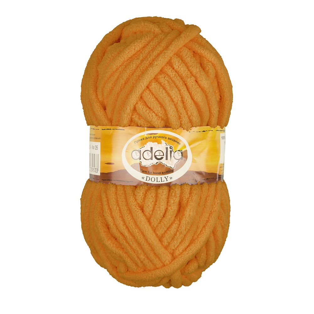 Пряжа Adelia Dolly / уп.5 мот. по 100г, 40м, 31 оранжевый