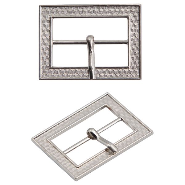 Пряжка ременная металл 30 мм, прямоугольная, 2 шт, серебро (никель), MT-1851