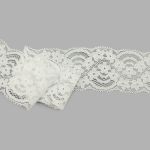 Кружево эластичное (стрейч) 52 мм / 25 метров, LAEC5266, белый