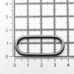Кольцо овальное металл in 32х11 мм (37х16 мм внешн.), бл.никель, 100 шт