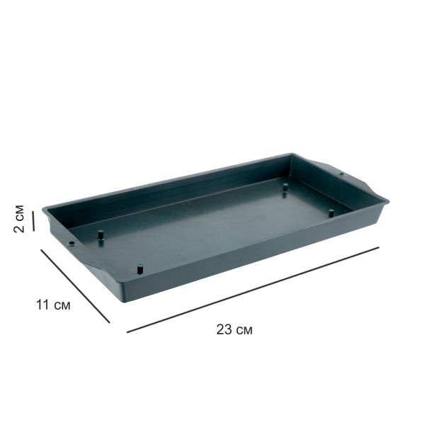 Поддон для флористической пены 23х11х2 см, поддон, зеленый, Blumentag PWF