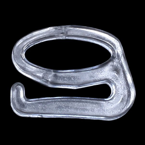 Крючки для бюстгальтера пластик 10.0 мм, 100 шт, прозрачный, S090738