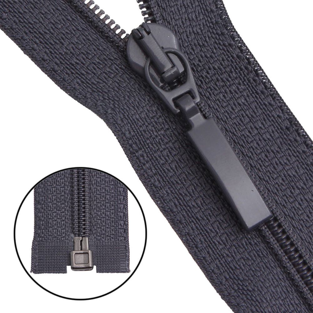 Молния спираль (витая) Arta Т5 (5 мм) 1 зам., разъем., 50 см, цв. 301 графит, уп.5 шт