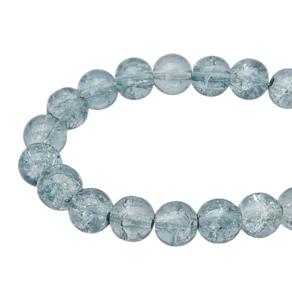 Бусины стекло ⌀8 мм, кракле, 46 шт, Astra&Craft, SY 52 серый, 1301138