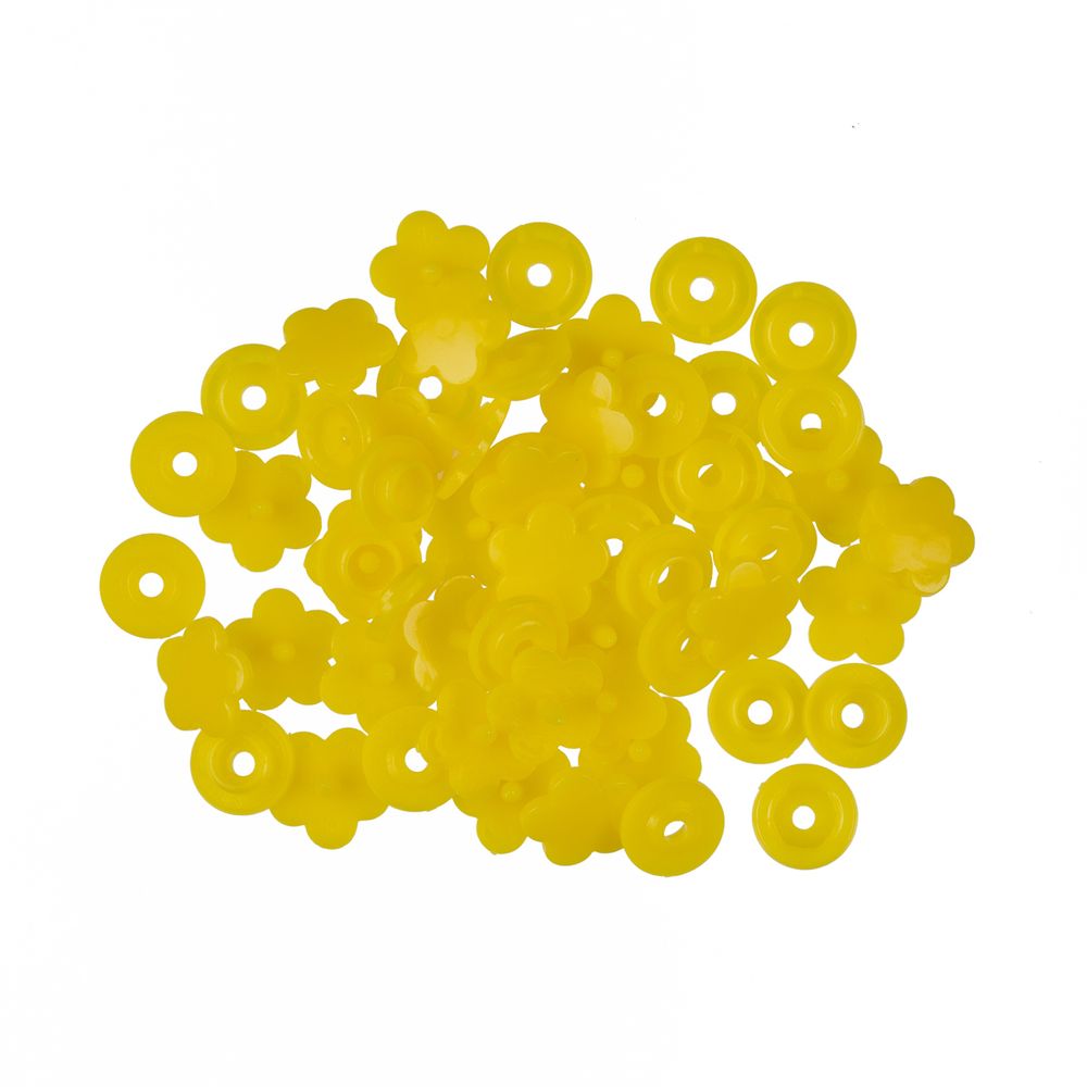Кнопка рубашечная установочная пластик ⌀12 мм, 15 шт, 006 желтый, Micron POM-12 FL
