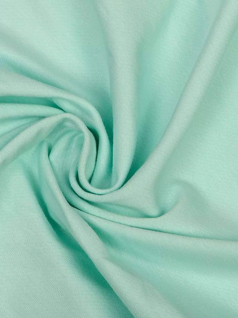 Футер 2-нитка петля поликоттон стрейч 220 г/м², 160 см / 3 метра, ФУТ2Х.TBY.ХЛ-ПЭ.S822.3, цв.S822 мятный