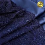 Кружево бельевое эластичное 195 мм / 3 м, TBY.30239, цв.061 т.синий, Kruzhevo