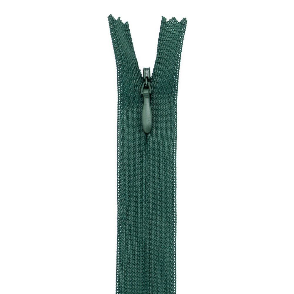 Молния потайная (скрытая) Т3 (3 мм) 1 зам., н/раз., 20 см, зеленый, 31212 / 20, 10 шт