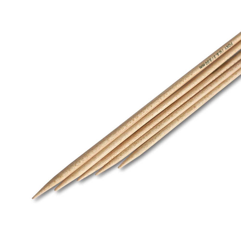 Спицы чулочные Pony ⌀3,0 мм, 20 см, клен, 5 шт
