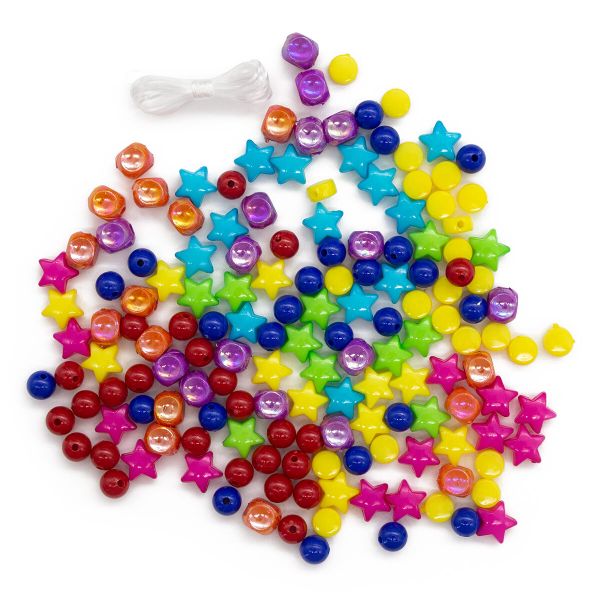 Набор бусин с эластичным шнуром Радуга, Astra&Craft, 5024149