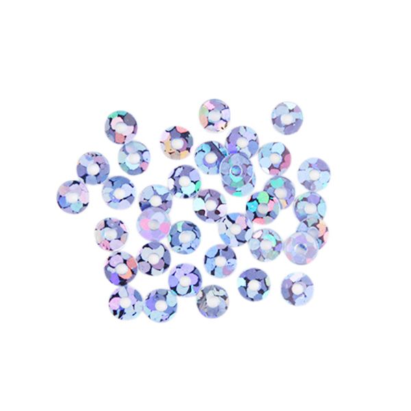 Пайетки плоские 3 мм, упак. 10 гр, Астра, 50126 сиреневый голограмма, уп.10 шт