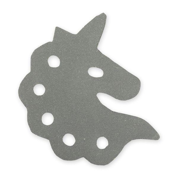 Термоаппликация светоотражающая №5, 10 шт, Единорог 3x3.7 см, Blitz