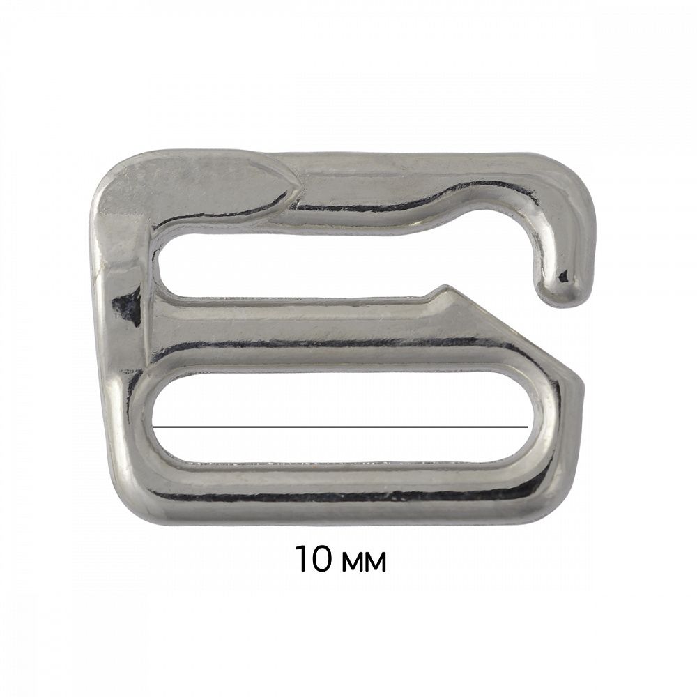 Крючки для бюстгальтера металл 8.9 мм, 30 белая бронза (никель), Arta, 50 шт