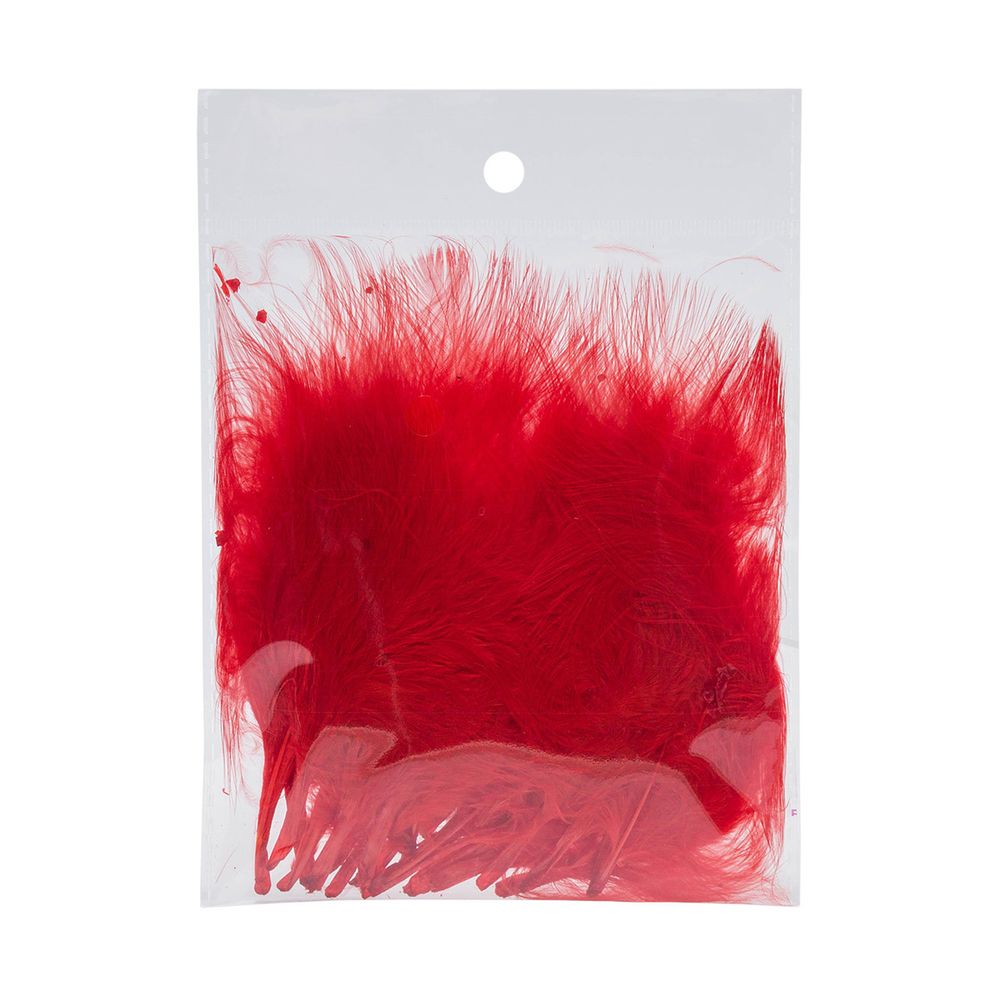 Перья декоративные 5-10см, 25 шт, H-72 красный