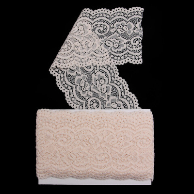 Кружево эластичное (стрейч) 100 мм / 3 метра, C571 молочный