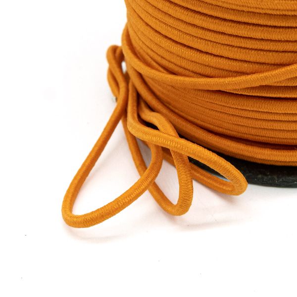 Резинка шляпная (шнур эластичный) ⌀2.0 мм / 100 метров, 0370-0200, С523-оранжевый