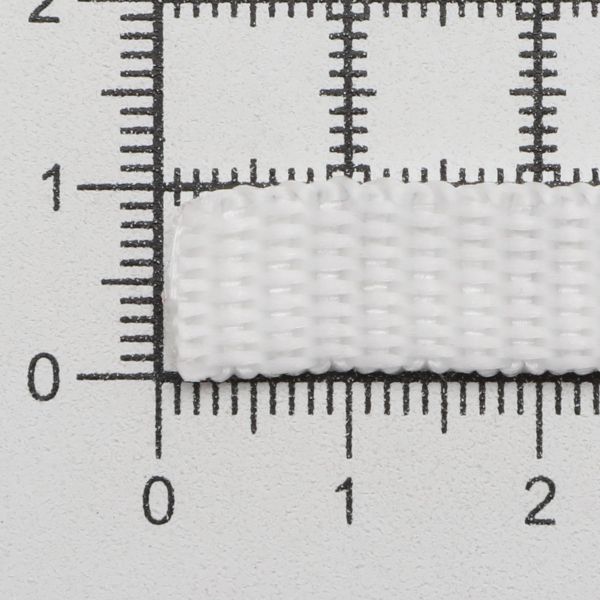 Стропа (ременная лента) 10 мм / 25 метров, толщ. 1.0 мм, [5.5 г/пог.м], 100% п/п, 1 белый