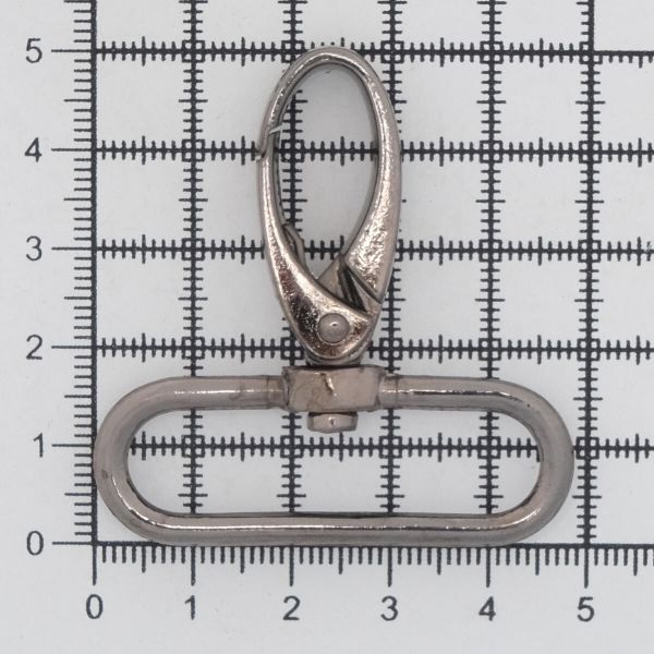 Карабин металл 40 мм (48х52 мм), 2 шт, Hobby&Pro, чер.никель