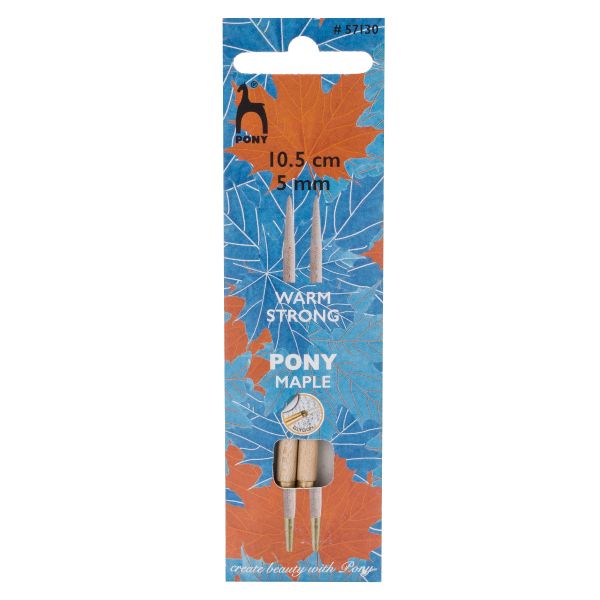 Спицы съемные Pony Maple ⌀5.0 мм, 10.5 см, клен, 2 шт, 57130