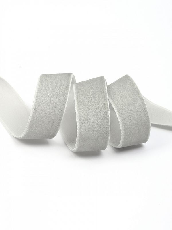 Лента бархатная (тесьма) 20.0 мм / 22.86±1 метров, арт.20VR88 нейлон цв.серый