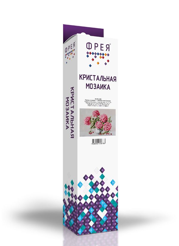 Алмазная (кристальная) мозаика Фрея, Пионы и вишни, 40х30 см