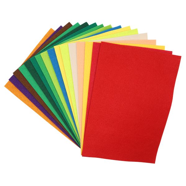 Фетр листовой мягкий ассорти 3.0 мм, 400гр, 20х30см, 16 штук Astra&Craft (1)